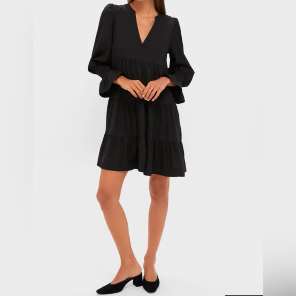 Tuckernuck Pomander Place Black Crepe Kenzo Dress in Black Size Medium